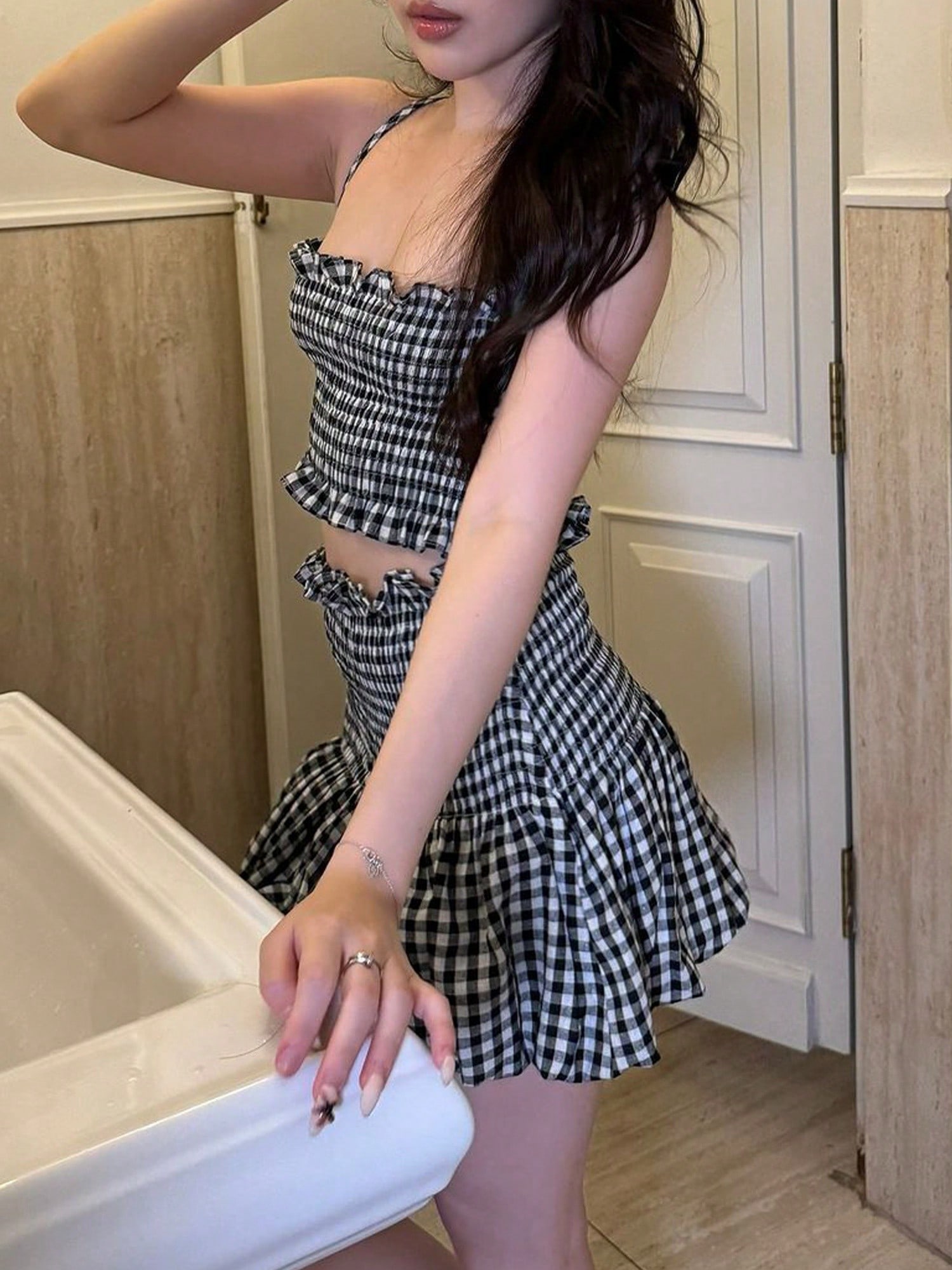 Cami Tank Top and Mini Skirt Set Summer Lounge Outfit Cami Tank Top and Mini Skirt Set Summer Lounge Outfit